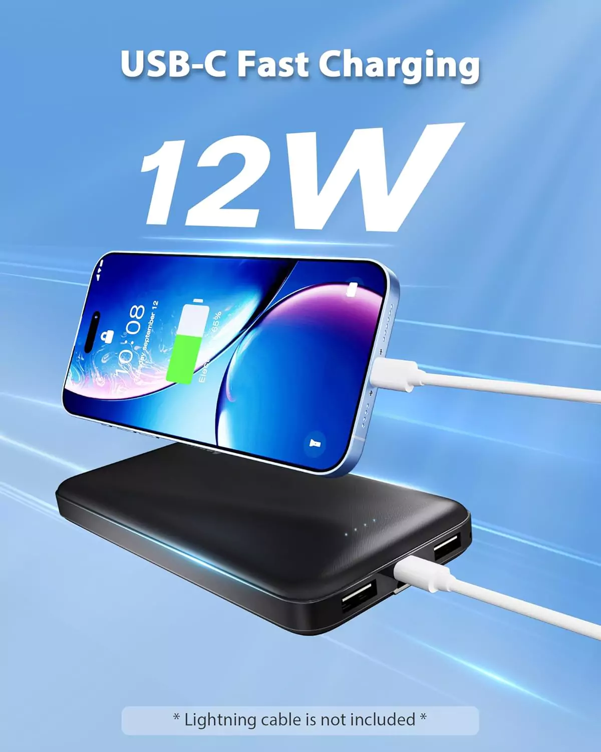 Miady 2-Pack 10000mAh Dual USB Portable Charger